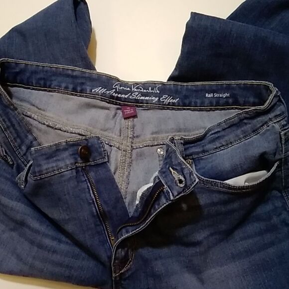 Gloria Vanderbilt All Around SLIMMING Effects Rail Straight Plus Sz 18 Stretch - Picture 3 of 11